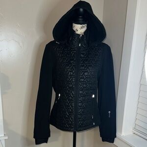 Halifax Traders Black Quilted Hooded Coat
